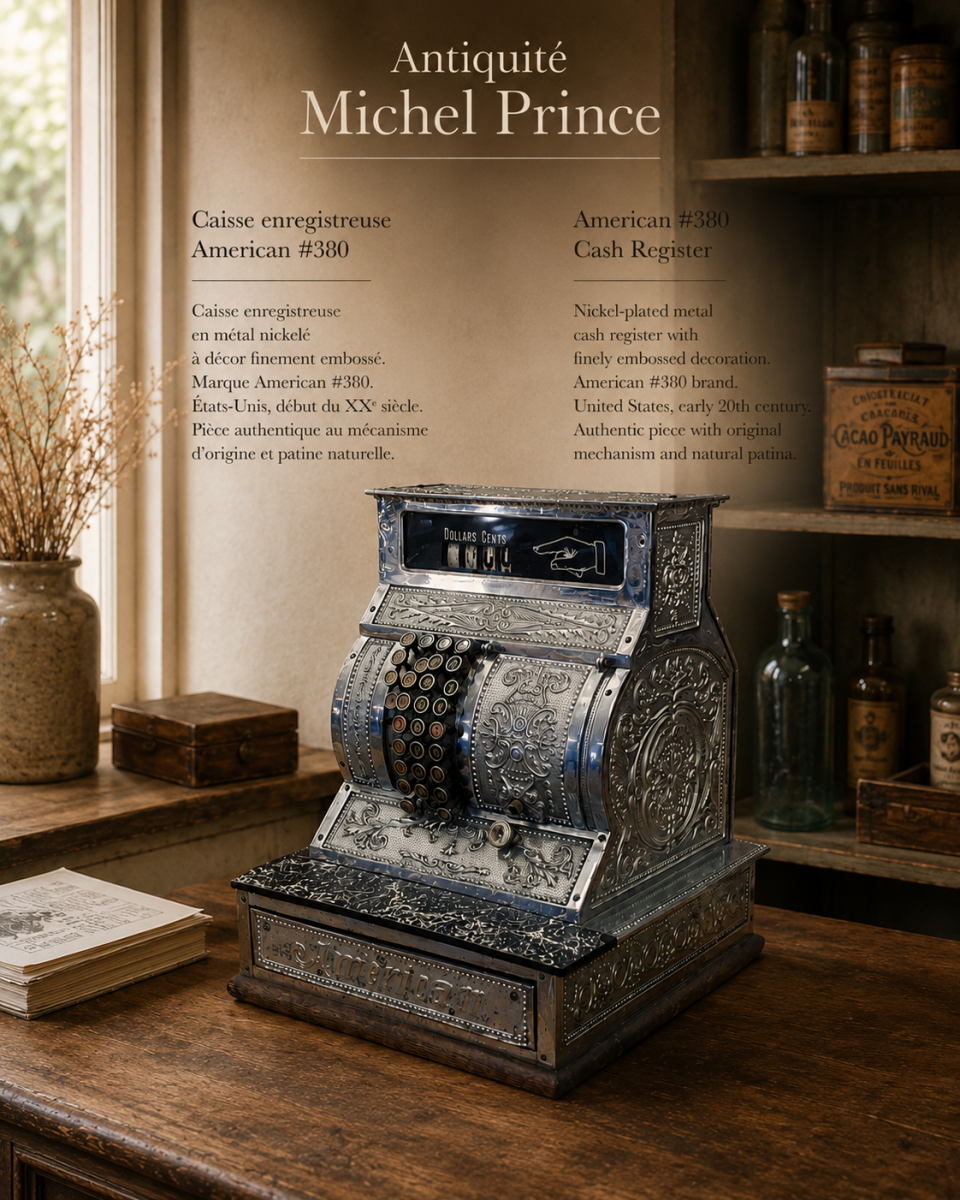 Belle caisse enregistreuse American, #380 ''cash register'' 2
