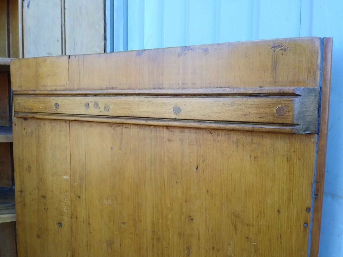 Antique pine corner armoire, cupboard  9