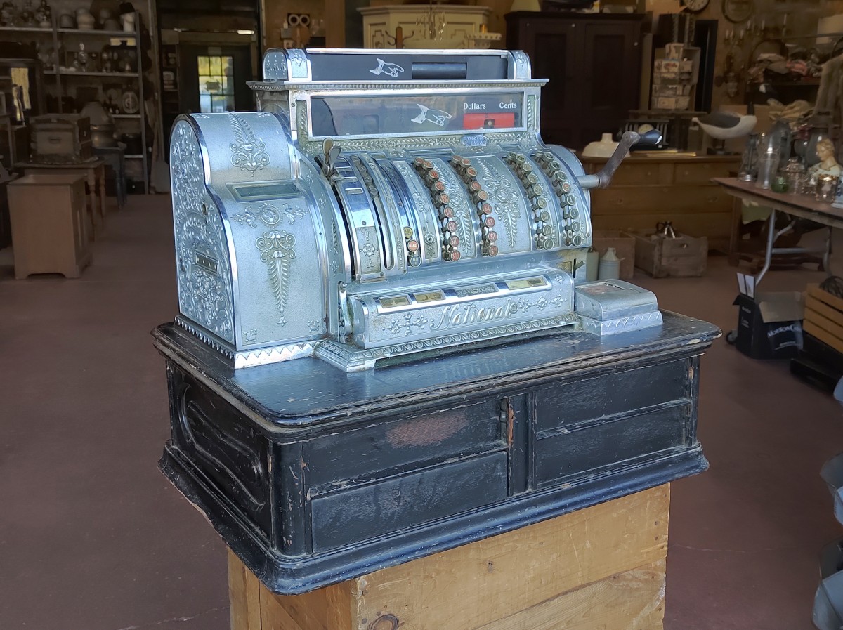 Antique National cash register  9