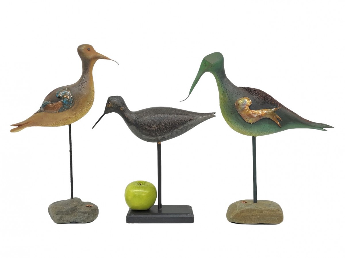 Oiseaux décoratifs, sculptures art populaire, oiseau du centre signé L. Émond ( vendu ) 2 Oiseaux décoratifs, sculptures art populaire, oiseau du centre signé L. Émond ( vendu ) 2