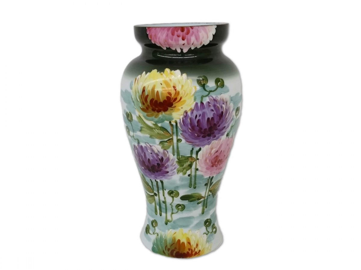 Vase avec fleurs peintes  1