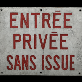 #62764 -  Enseigne Entrée Privée, sans issue, pancarte, affiche