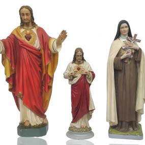 #57366 - 125$ à 165$ Statues religieuses en plâtre (statue de gauche disponible seulement)