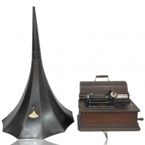 #57772 -  Phonographe Addison avec pavillon, gramophone 