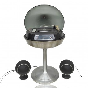 #57777 -  Table tournante stéréo Electrohome Apollo ''spage age'' système de son, tourne-disque