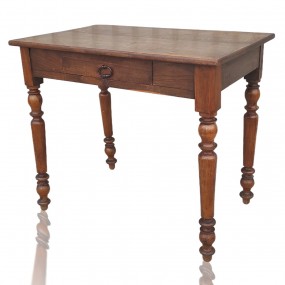 #57922 -  Petite table avec pattes tournées et tiroir