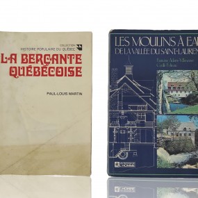 #58097 - 25$ ch. Livre La berçante Québécoise (Vendu)et Les moulins à eau de la Vallée du St-Laurent 