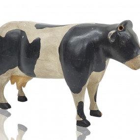 #58273 -  Wooden carved cow 
