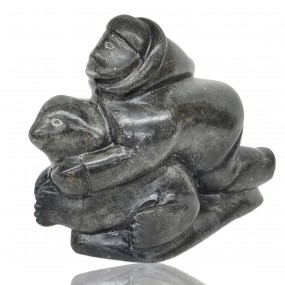 #58354 - 190$ Sculpture Inuit en pierre de savon