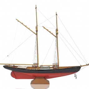 #58349 - 165$ Goélette miniature signée Lucien Leclerc, voilier, bateau