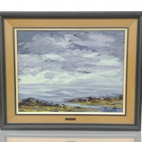 #58341 -  Huile sur masonite signée Jean-Paul Frenette, tableau, peinture 