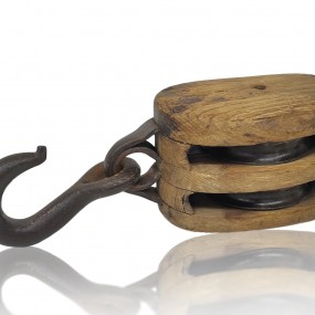 #58408 - 55$ Big wooden pulley 