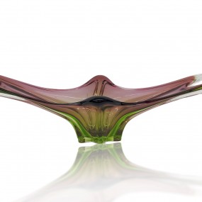 #58433 - 65$ Blown glass vase, dishes 