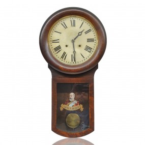 #58484 -  Very rare King Edward wall clock, Arthur Pequegnat maker 