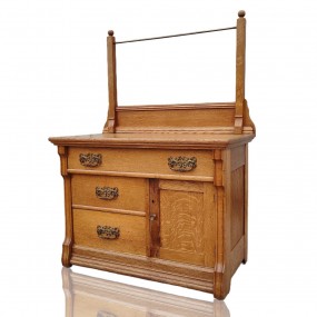 #58451 - 265$ Antique oak washstand 