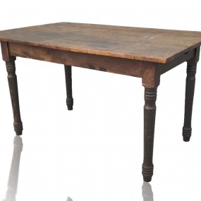 #58403 - 175$ Rustic turned legs table 