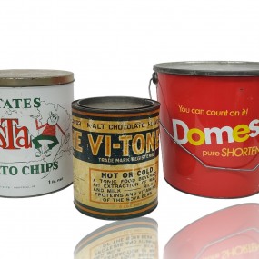 #58413 -  Vintage chips and others cans 