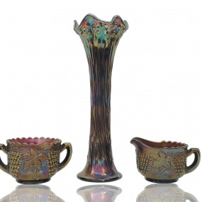#58464 - 35$ à 45$ Carnival glass dishes 