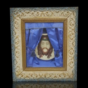 #58440 -  Religious frame with wax Jesus 