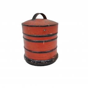 #58496 - 25$ PEtit contenant en métal rouge vintage