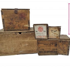 #58560 -  Boîtes à thé anciennes en bois