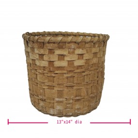 #58554 - 65$ Panier en osier tressé. Art populaire vintage.