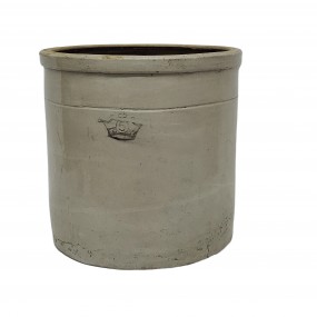 #58571 - 45$ Antique stoneware crock. Crown mark. Rustic.