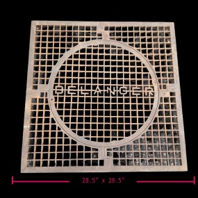 #58599 - 155$ BELANGER cast iron grate. Unique urban decor. Robust.
