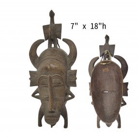 #58622 - 165$ Carved wood African mask, 18″h
