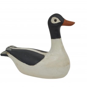 #58676 - 115$ Canard en bois sculpté et peint à la main, style folk art