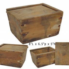 #58682 - 65$ Petite boîte rustique, boîte à chandelles en pin 