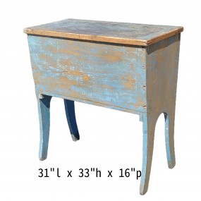 #58702 - 395$ Petit meuble, huche à pain bleu
