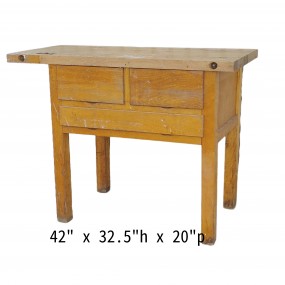 #58648 - 285$ Rustic work table with 2 drawers