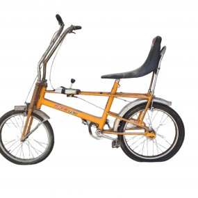 #58693 -  Vélo Jet-Star orange des années 70, guidon haut, look rétro et siège banane d’époque