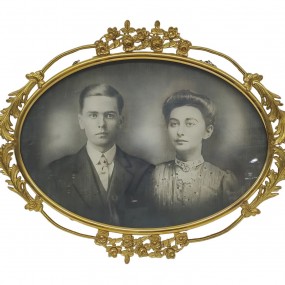 #58734 - 95$ Cadre oval avec vitre bombée (voir autre photo pour condition)