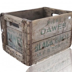 #59105 -  Vintage black horse dawes wooden box