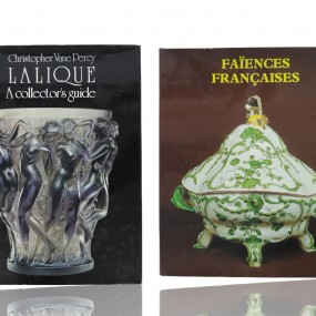 #59304 - 25$ ch.  Lalique a collector's guide & Faïences Française books