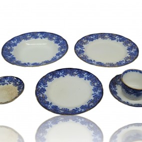 #59445 - 115$ Vintage flow blue dishes 