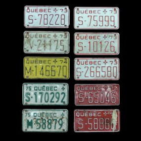 #59561 -  Motocycle and ski-doo license plates ( (V21175-S75999-S65046 Sold)