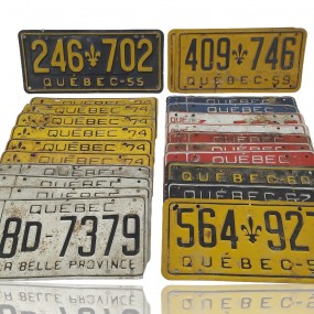 #59541 -  Lot of vintage license plates 