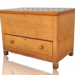 #59584 - 145$ Antique pine chest with drawer — rustic furniture