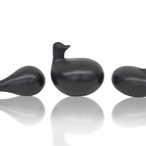 #59563 - 40$ Black decorative birds trio — modern minimalist style