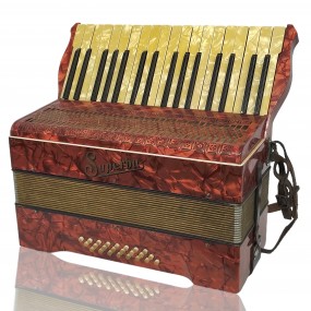 #59570 - 185$ Retro Superba accordion — beautiful red pearl finish