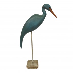 #59594 - 65$ Hand-carved blue heron — folk art