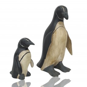 #59606 -  Painted wooden penguins