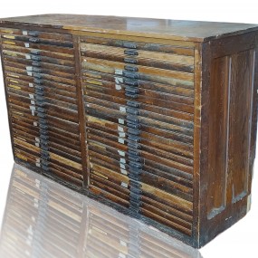 #59624 -  Antique printer’s cabinet with many drawers