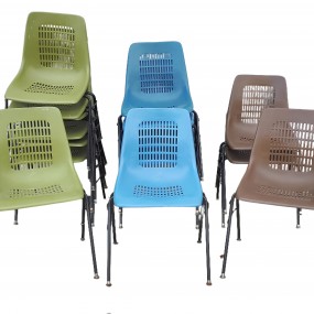 #59623 - 35$ch. Vintage stackable chairs set, Expo 67