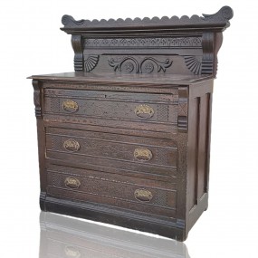 #59711 - 285$ Commode antique de style eastlake, bureau de chambre à coucher 