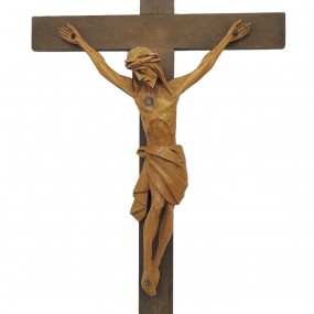 #59754 - 185$ Large hand-carved wooden crucifix, strong spiritual presence. #59754 - 185$ Large hand-carved wooden crucifix, strong spiritual presence.