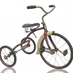 #59799 -  Vintage child’s CCM tricycle, metal frame & cream fenders